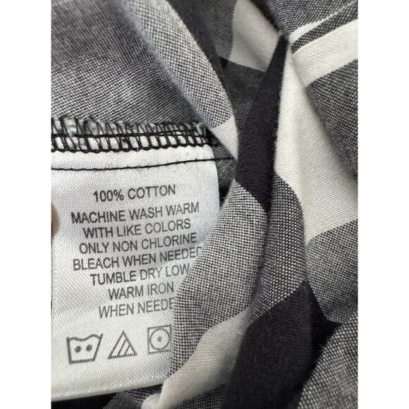 Fox Croft by Nordstrom, B& W buffalo checkered pattern button down shirt - Picture 7 of 7